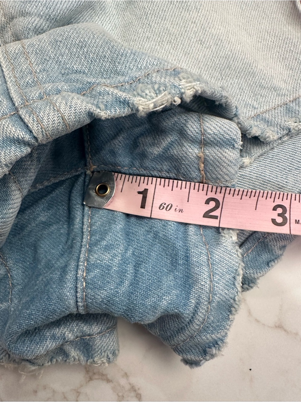 Free People Gala-Vanting Low Rise Mini Skort Light Wash Denim Size 29 - Picture 13 of 16